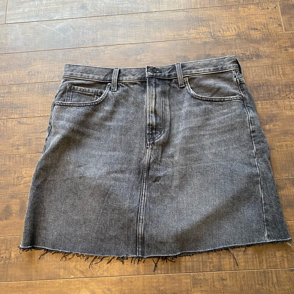 Everlane Black Denim Midi Skirt - Picture 3 of 11